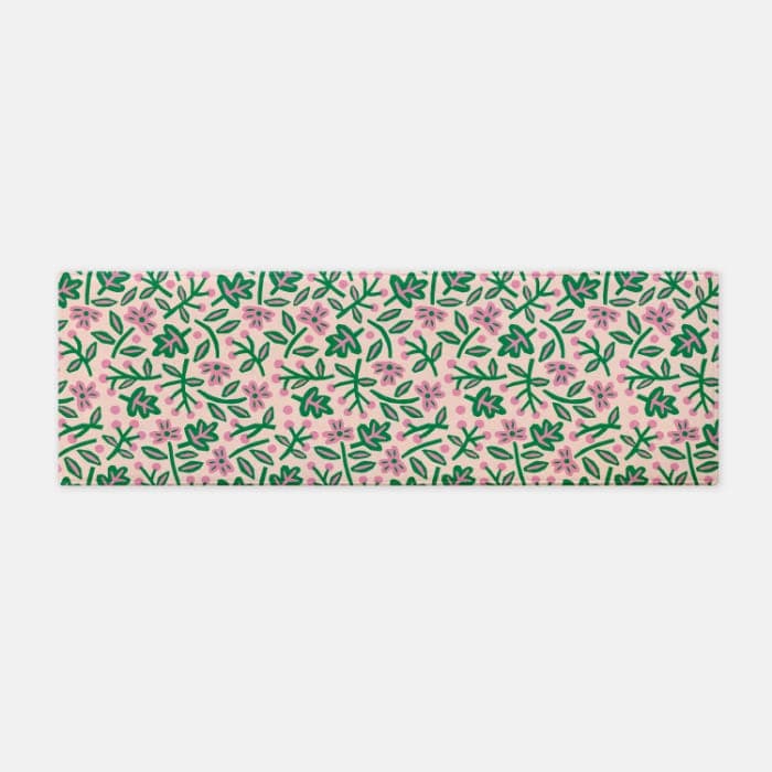 Paper flowers 주방매트 러너, 러그