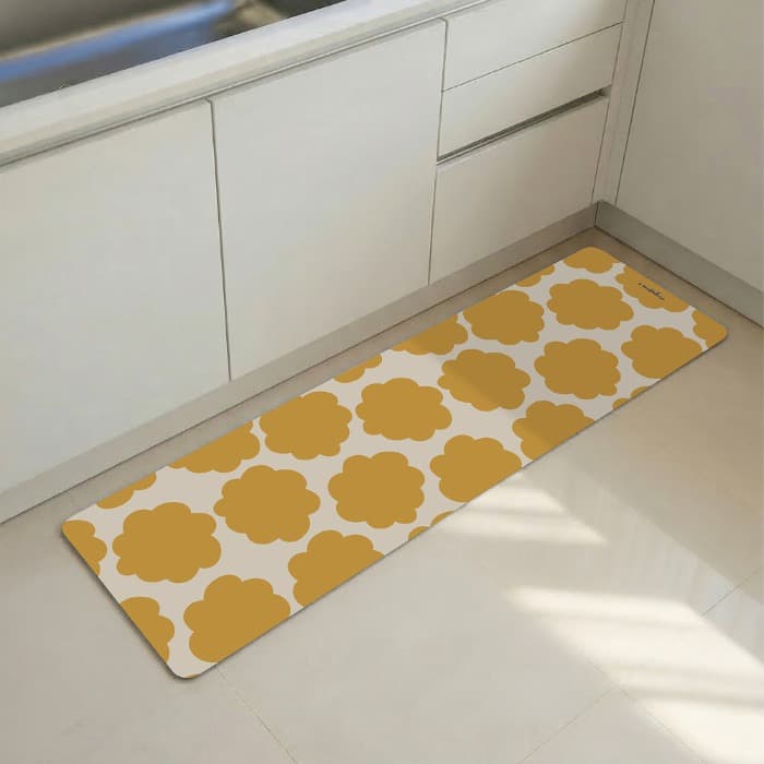 Flower in dreams sunflower Yellow pvc 주방매트